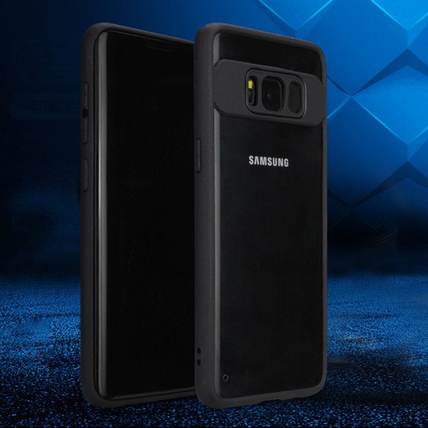 Wholesale Galaxy S8 Slim Clear Hybrid Case (Black)